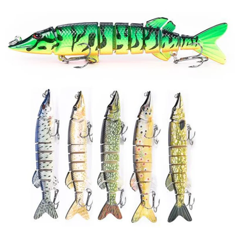 JB-30L Esca da Pesca Articolata Multisezione 8 Sezioni 20cm 68g Esca Rigida in Plastica Realistica Affondante - Stile 01