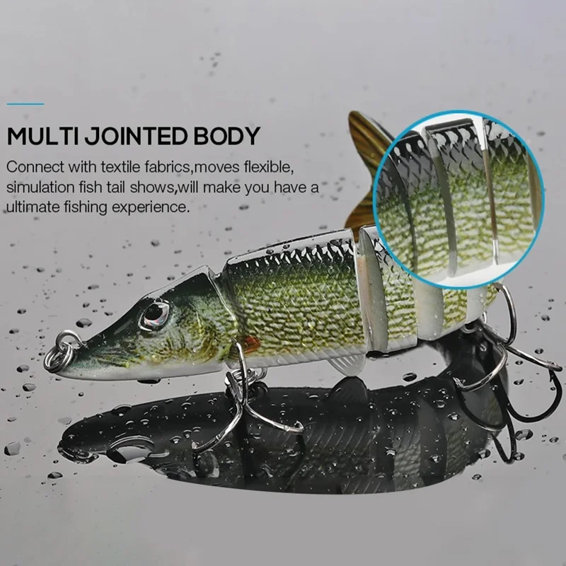 JB-30L Esca da Pesca Articolata Multisezione 8 Sezioni 20cm 68g Esca Rigida in Plastica Realistica Affondante - Stile 01