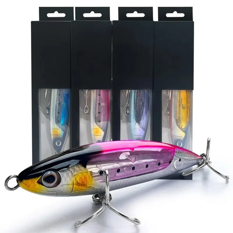 15cm 69g Sinkender Angelköder Deep-Sea-Boot Jig-Popper Köder mit 2 Drillingshaken - DMN02