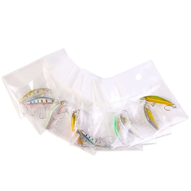 HENGJIA MI171 Isca Artificial de Plástico Minnow 4,3cm 1,6g para Pesca, com 2 Anzóis - Cor 1