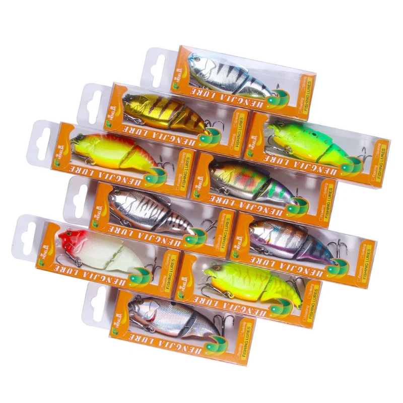 Isca de Pesca VIB de 7,5 cm e 12g - Isco Artificicial em Duas Seções com Movimento Realista para Todas as Camadas de Água, com Anzol Triplo - Cor 1