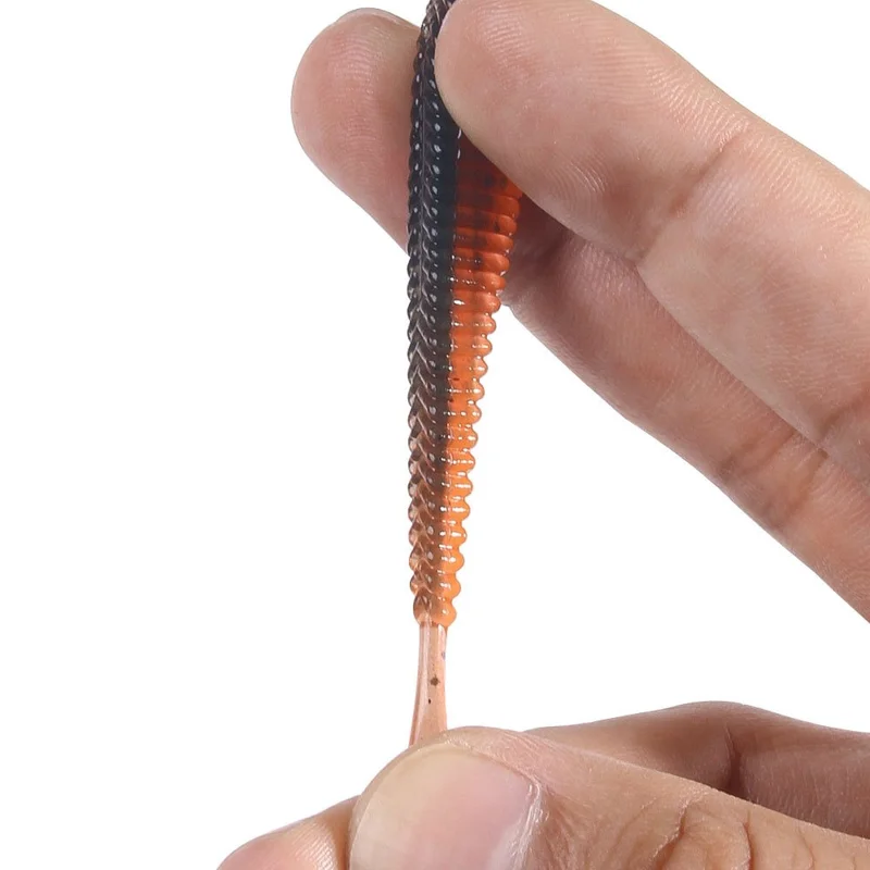 HENGJIA SO205 10 Leurres souples 6 cm 1,5 g Queue fourchue Appât de pêche Leurre artificiel réaliste - Couleur 8