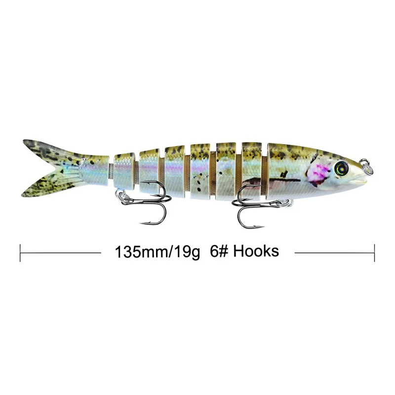 PROBEROS HS014 Plastic Fishing Lures Multi-Jointed Swimbaits Hard Baits - Style K