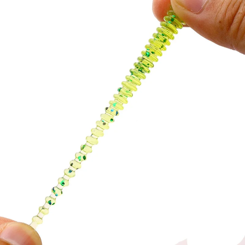 HENGJIA 10Pcs 8.5cm Soft Lure T-Tail Fishing Bait Spiral Artificial Bait for Bass Trout Perch - Color 4