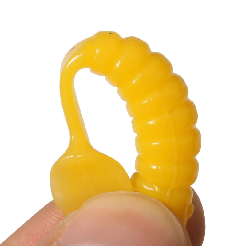 HENGJIA 30 Peças Isca de Pesca Soft Bait com Cauda em T de 4cm Flutuante de Cabeça para Baixo - Cor 1
