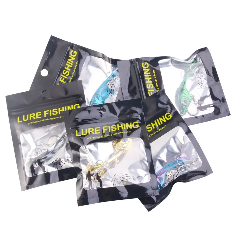 HENGJIA VIB073 6,5cm 15,6g Isca de Vibração de Metal em Forma de Lua Crescente para Pesca de Robalo - Cor 1