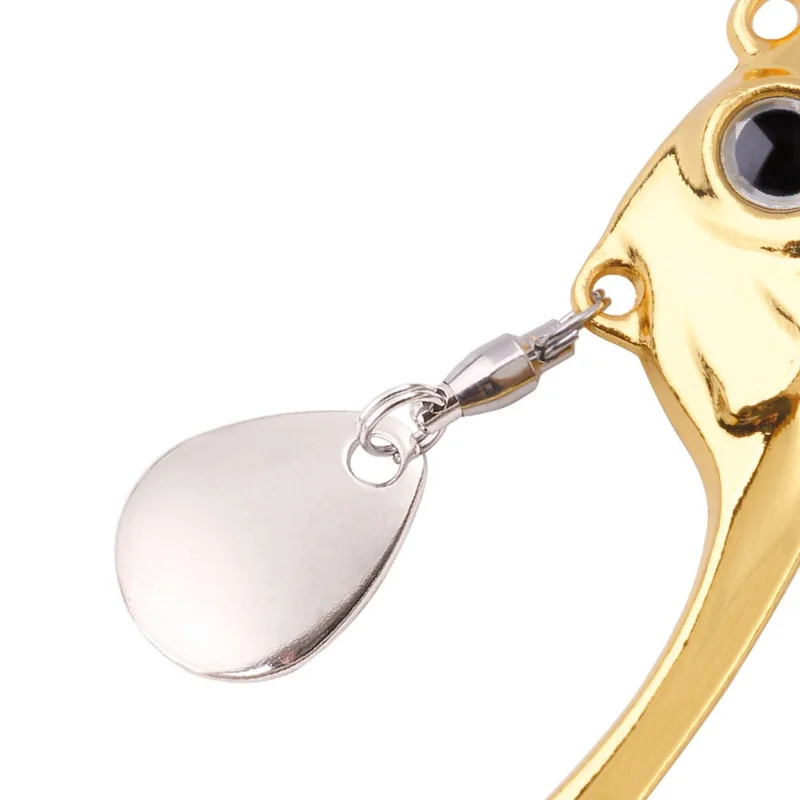 HENGJIA VIB073 6,5cm 15,6g Isca de Vibração de Metal em Forma de Lua Crescente para Pesca de Robalo - Cor 1