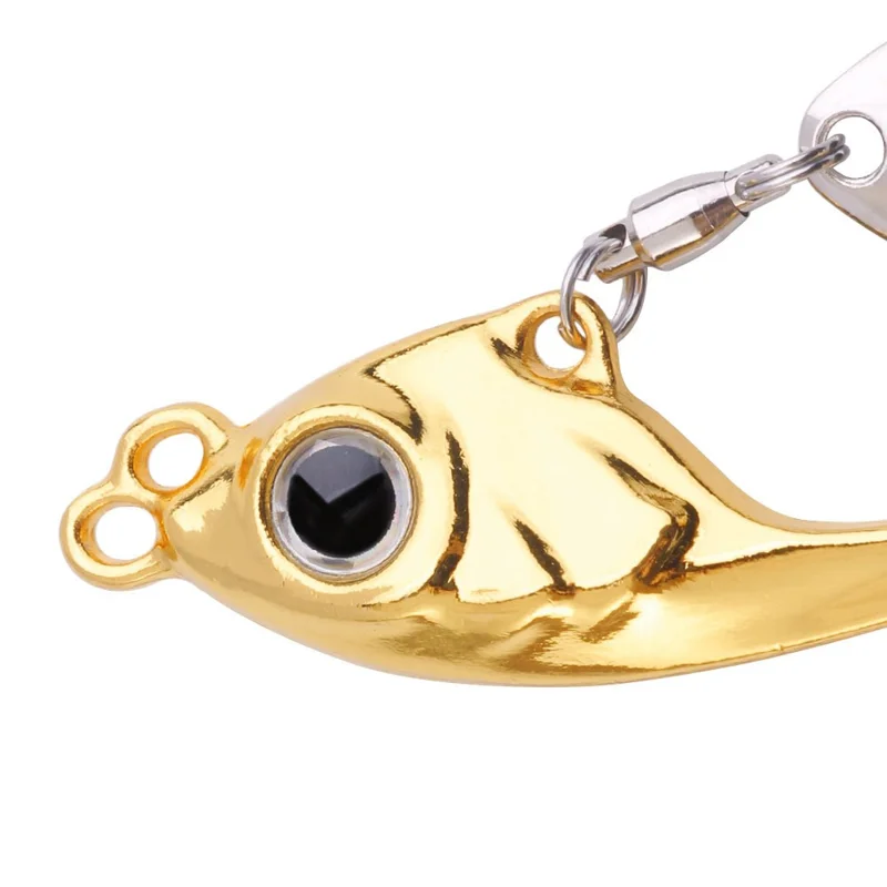 HENGJIA VIB073 6,5cm 15,6g Isca de Vibração de Metal em Forma de Lua Crescente para Pesca de Robalo - Cor 1