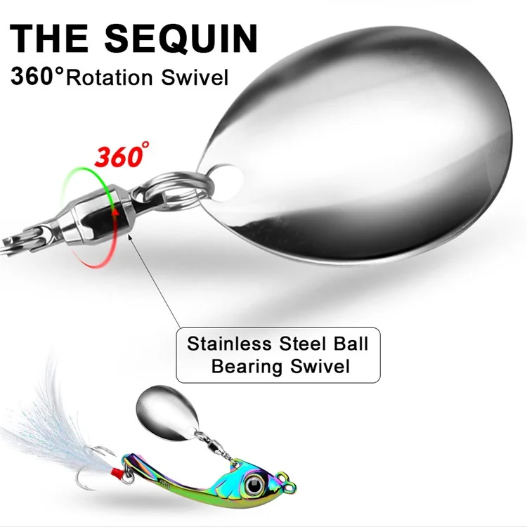 PROBEROS DW570 9g Zinc Alloy Hard Fishing Bait Imitation Fish Fishing Lure - Style E