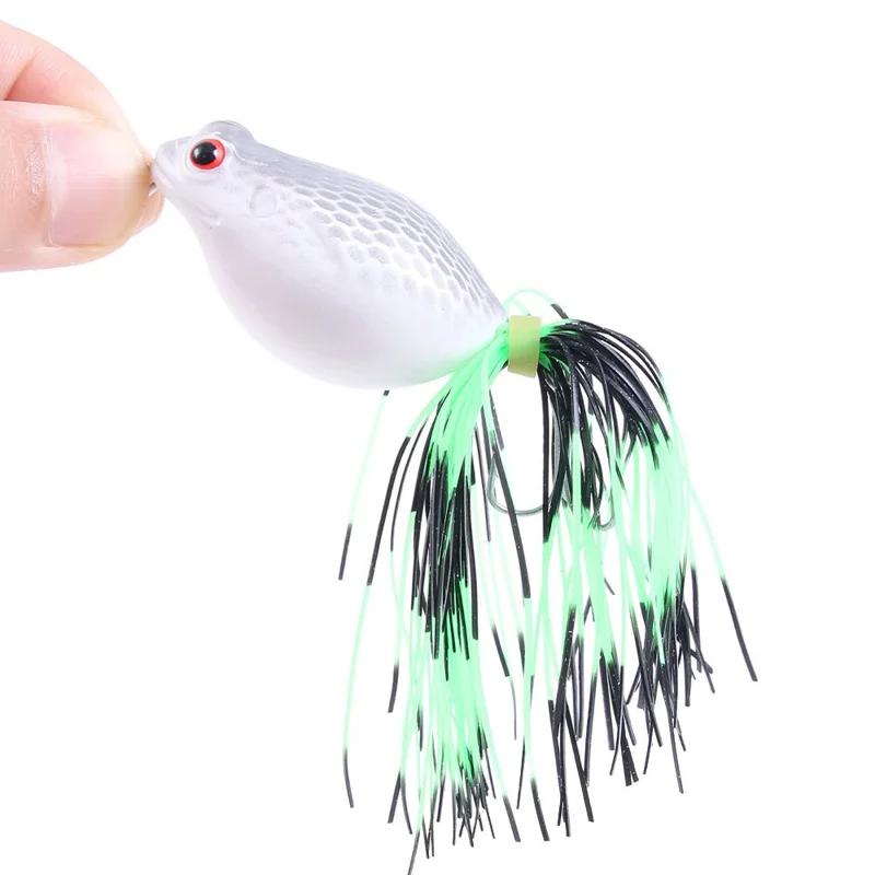 HENGJIA FO032 Leurre de grenouille de surface de 10 cm, 13,5 g, pour pêche au bar, appât artificiel réaliste - Couleur 1