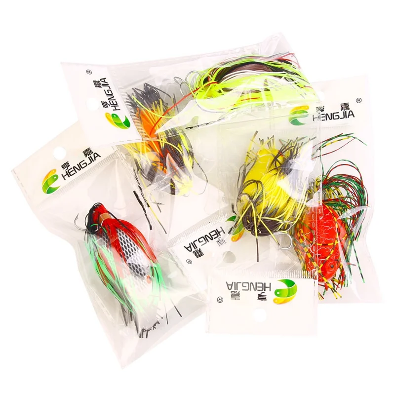HENGJIA FO032 Leurre de grenouille de surface de 10 cm, 13,5 g, pour pêche au bar, appât artificiel réaliste - Couleur 1