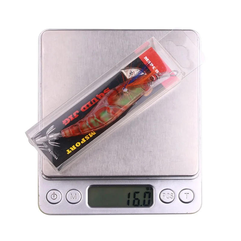 HENGJIA SJ062 10.2cm 12.1g Sea Fishing Shrimp Shape Lure Slow Sinking Realistic Plastic Squid Bait - Color 1