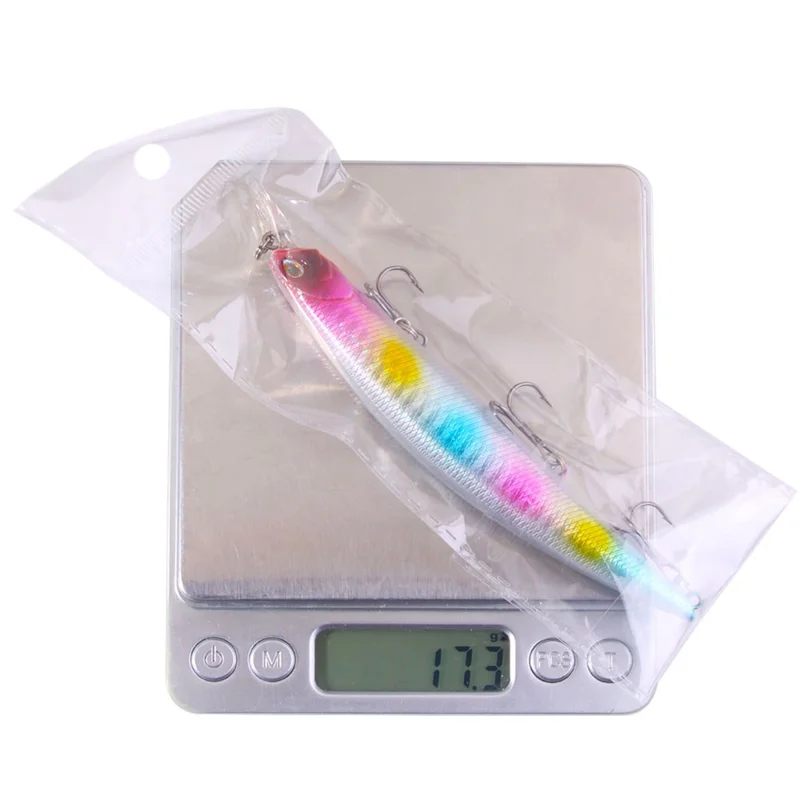 HENGJIA MI173 13.5cm 16g Artificial Minnow Bait with Hook Slow Sinking Fishing Lure for Long Casting - Style 1