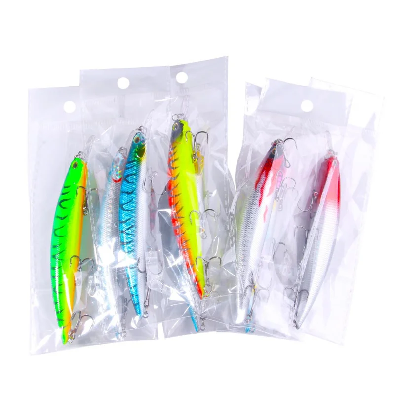 HENGJIA MI173 13.5cm 16g Artificial Minnow Bait with Hook Slow Sinking Fishing Lure for Long Casting - Style 1
