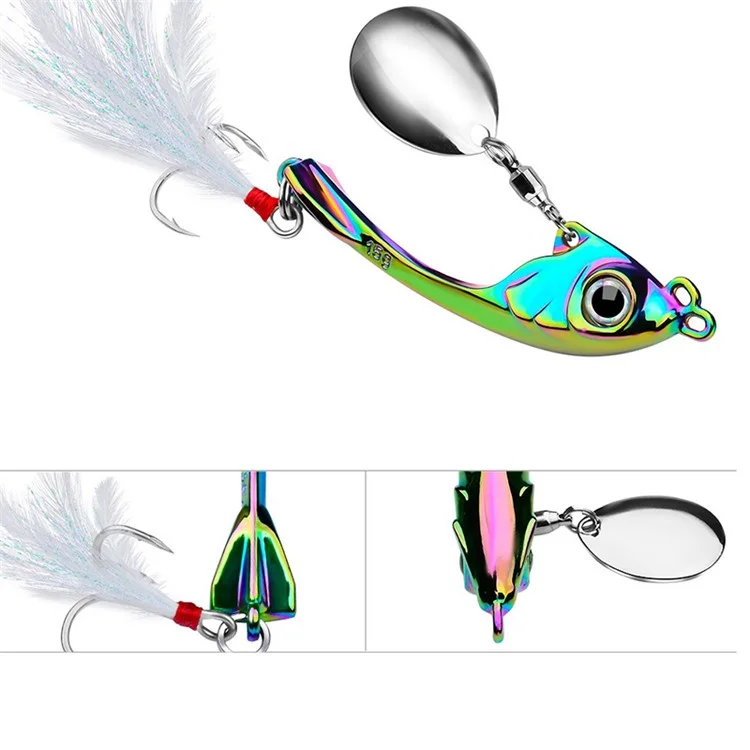 PROBEROS DW570 13g Imitation Fish Zinc Alloy Fishing Bait with Treble Hook - Style A