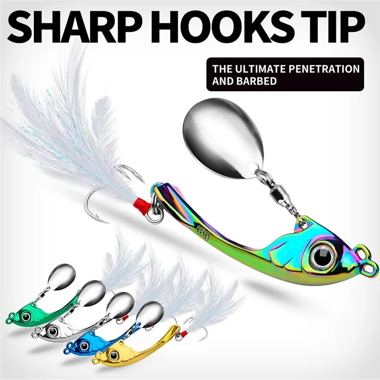 PROBEROS DW570 13g Imitation Fish Zinc Alloy Fishing Bait with Treble Hook - Style A