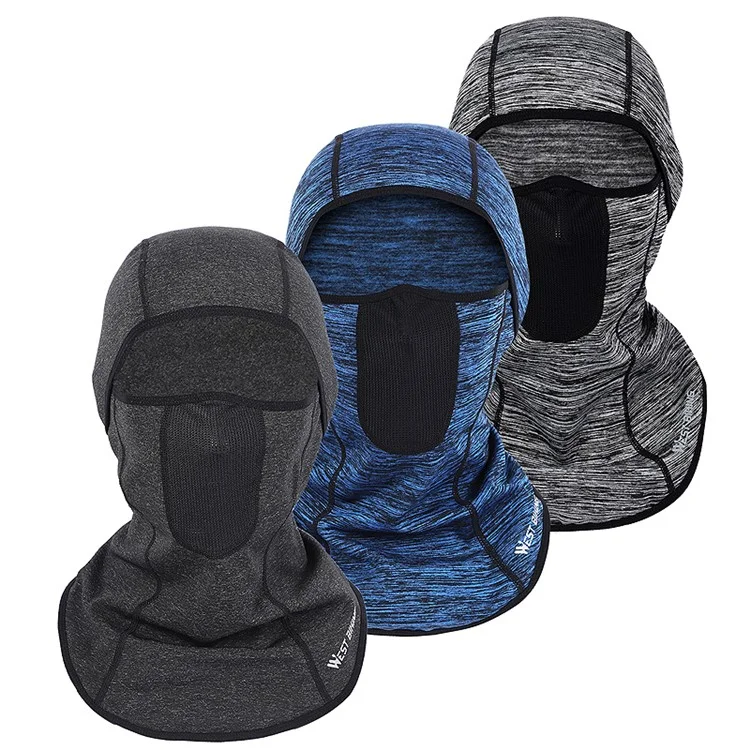 WEST BIKING Winter Thermal Fleece Breathable Face Mask Cycling Headgear Windproof Outdoor Sports Mask Scarf - Dark Grey