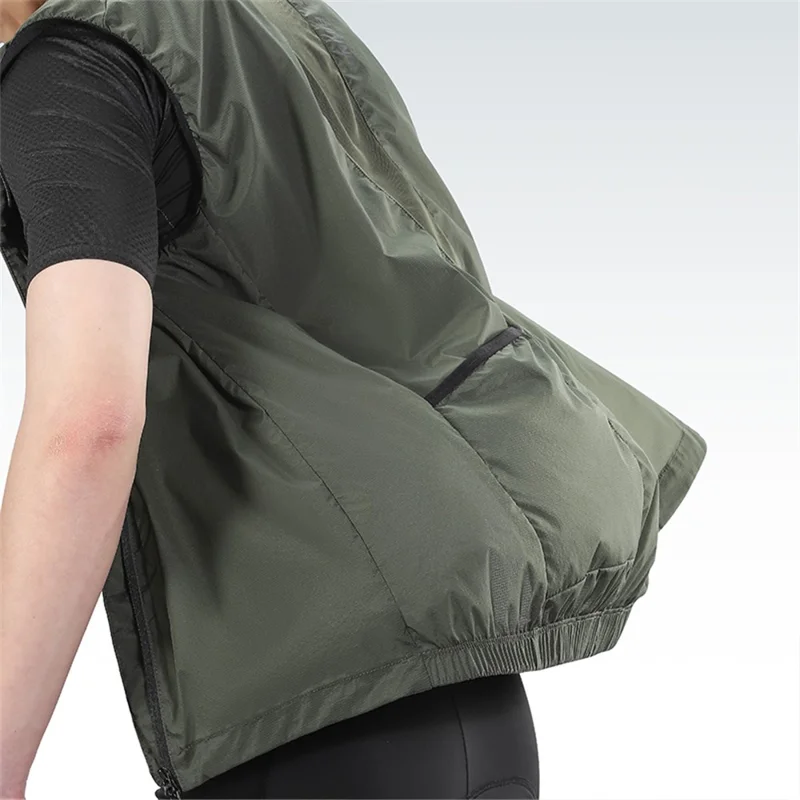 WEST BIKING YP0206171 Chaleco Deportivo Unisex con Cremallera Cortaviento y Transpirable sin Mangas - Verde Talla L