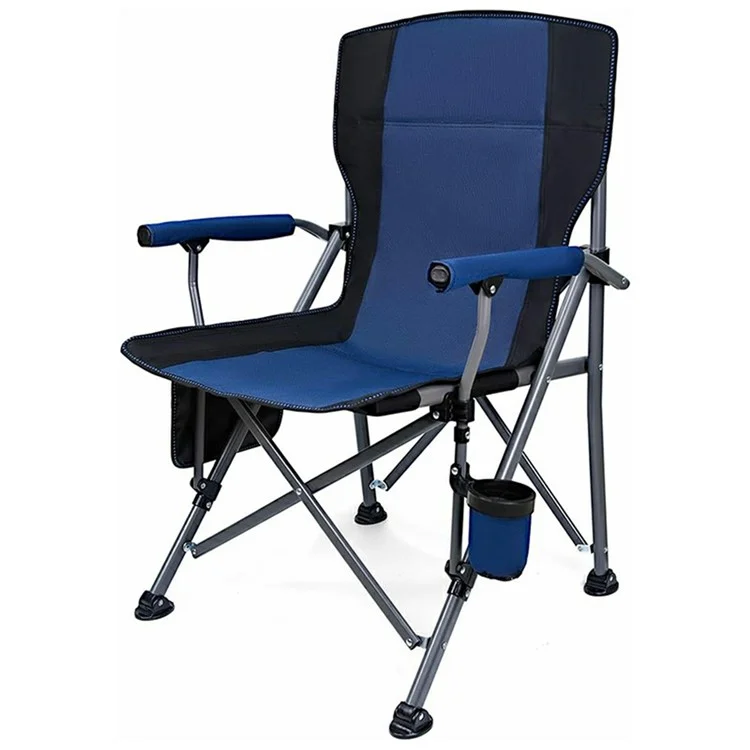 Outdoor Folding Chair Portable Beach Camping Fishing Painting BBQ Picnic Armchair, 3.7KG - Blue