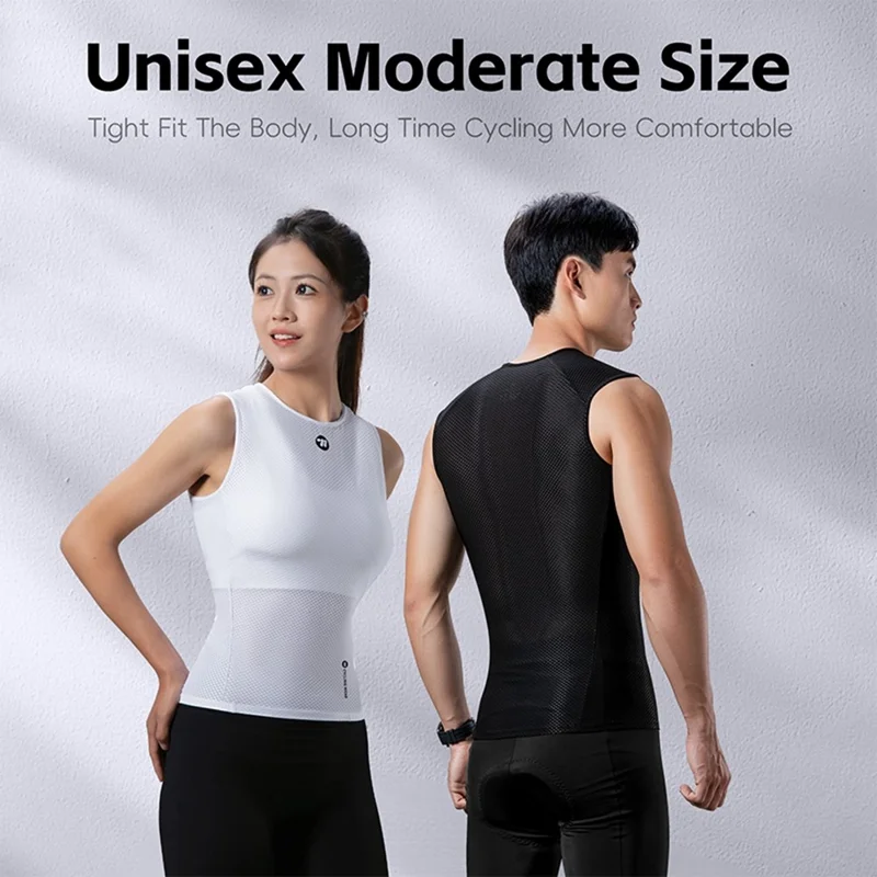 WEST BIKING YP0209024 Mountain Bike Cycling Vest Quick Drying Sleeveless Top Size M / L - Black