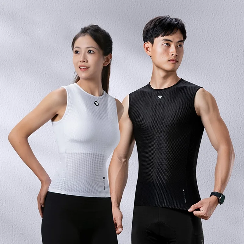 WEST BIKING YP0209024 Mountain Bike Cycling Vest Quick Drying Sleeveless Top Size M / L - Black