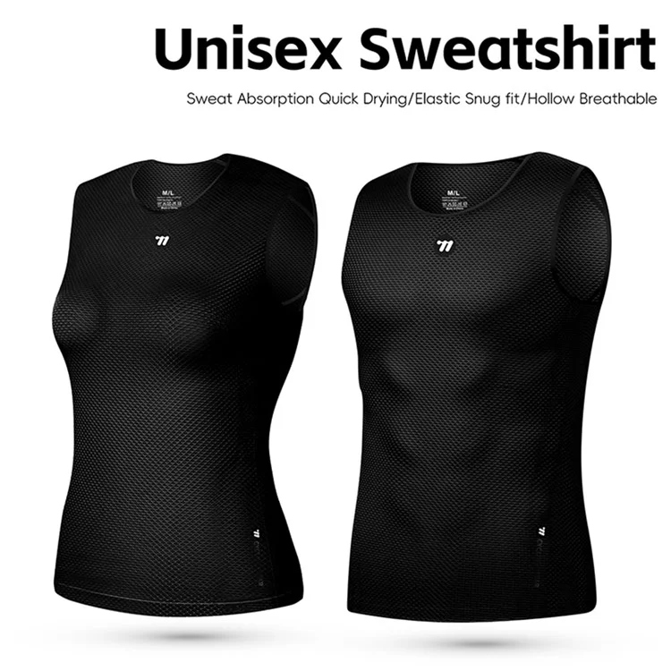 WEST BIKING YP0209024 Mountain Bike Cycling Vest Quick Drying Sleeveless Top Size M / L - Black