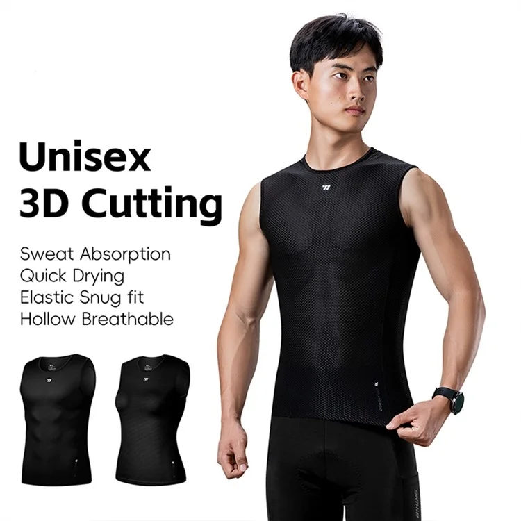 WEST BIKING YP0209024 Mountain Bike Cycling Vest Quick Drying Sleeveless Top Size M / L - Black