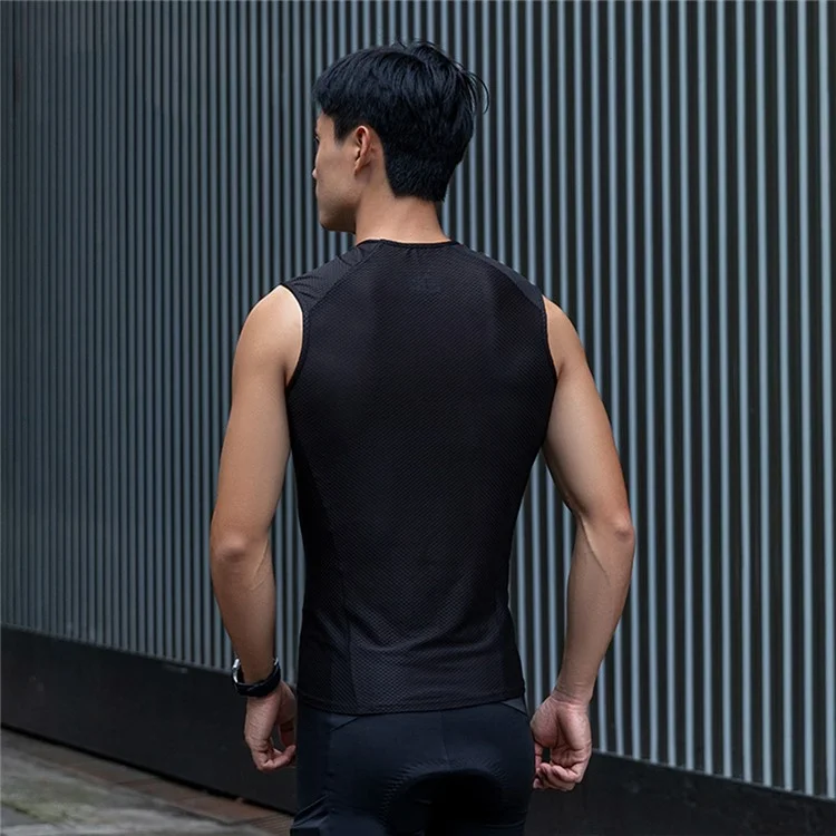 WEST BIKING YP0209024 Mountain Bike Cycling Vest Quick Drying Sleeveless Top Size M / L - Black