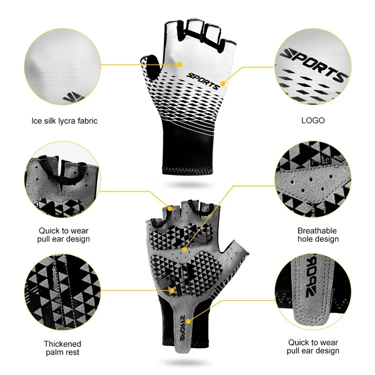 D122 1 Paire de Gants de Cyclisme d'Été Mi-Doigts Respirants Antidérapants Protection Solaire Taille M - Rouge