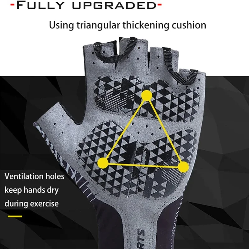 D122 1 Paire de Gants de Cyclisme d'Été Mi-Doigts Respirants Antidérapants Protection Solaire Taille M - Rouge