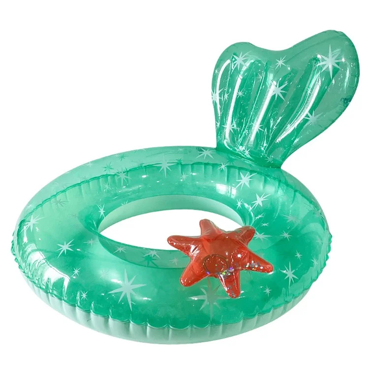 Bouée de natation gonflable pour adulte - Anneau de piscine en PVC, taille 90, pour 16 ans et plus - Style étoile de mer / Bleu