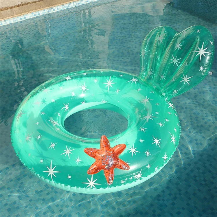 Bouée de natation gonflable pour adulte - Anneau de piscine en PVC, taille 90, pour 16 ans et plus - Style étoile de mer / Bleu