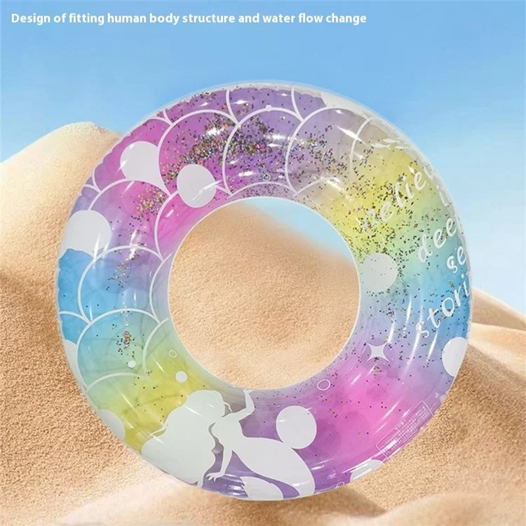 Bouée de natation gonflable motif sirène de dessin animé pour adultes 16+ Tube flottant en PVC