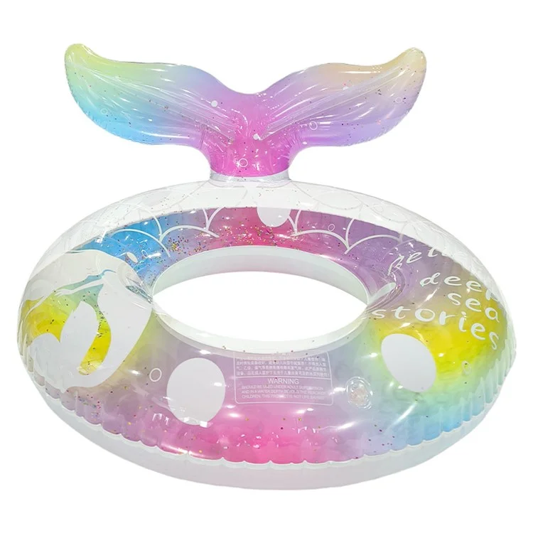Anneau de natation gonflable en forme de queue de sirène pour adultes - Bouée de piscine en PVC - Taille 90 pour 16 ans et plus