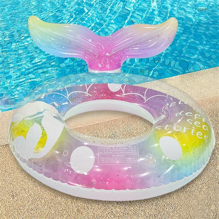 Anneau de natation gonflable en forme de queue de sirène pour adultes - Bouée de piscine en PVC - Taille 90 pour 16 ans et plus