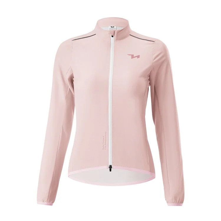 ROCKBROS TVI Series Women Cycling Sports Windbreaker Long Sleeve Breathable Windproof Jacket, Size XS - Pink