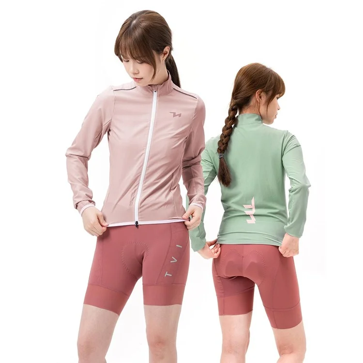 ROCKBROS TVI Series Women Cycling Sports Windbreaker Long Sleeve Breathable Windproof Jacket, Size XS - Pink