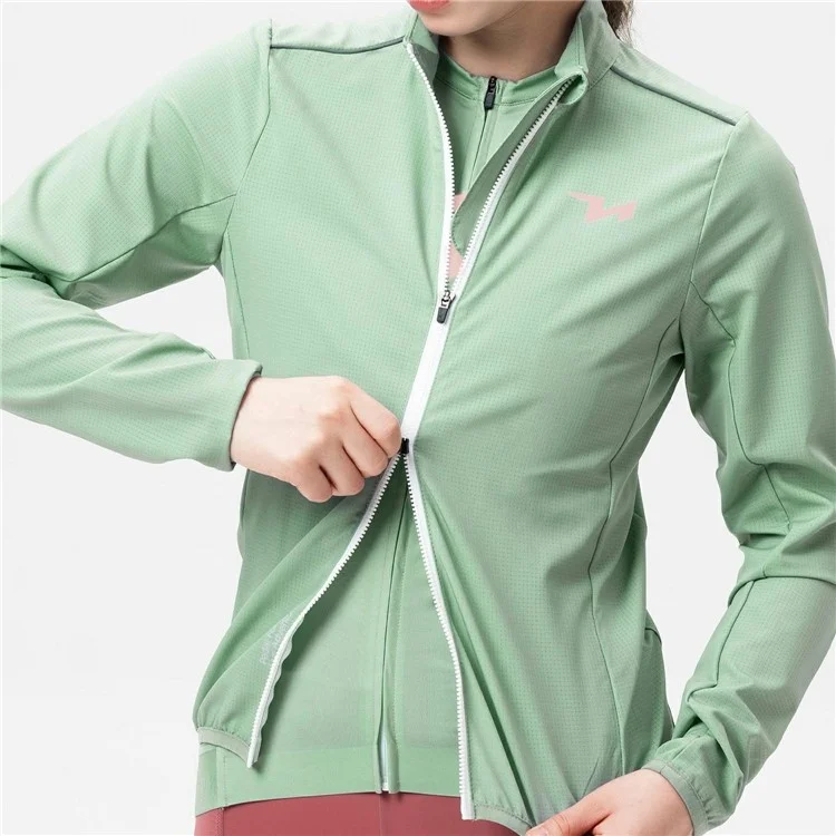 ROCKBROS TVI Series Women Cycling Sports Windbreaker Long Sleeve Breathable Windproof Jacket, Size M - Pink