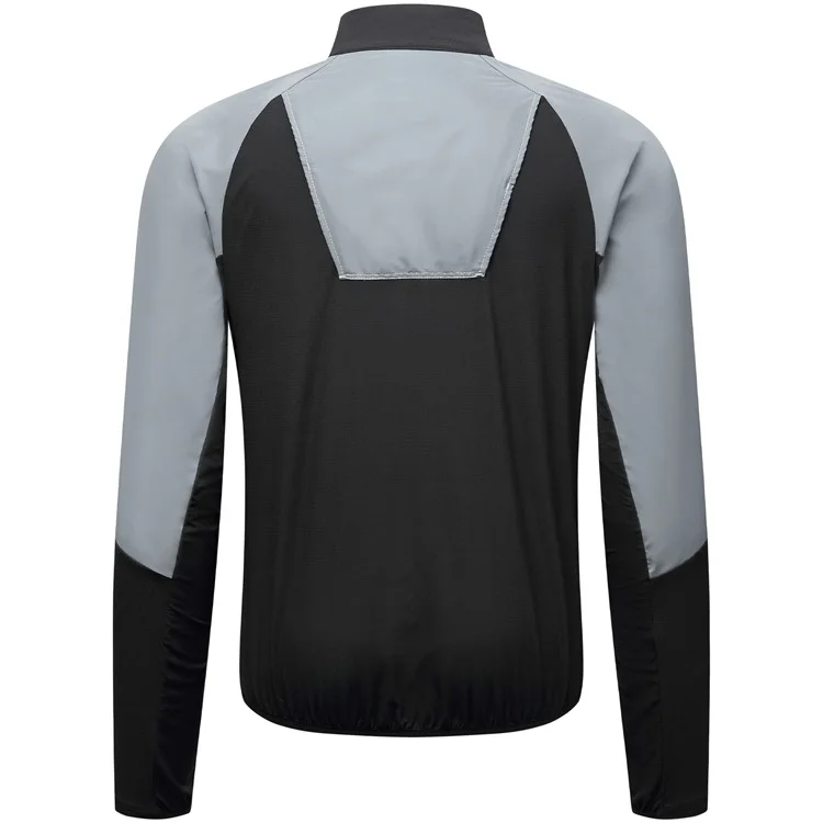 WOSAWE Spring Summer Cycling Jacket Bike Windproof Water Resistant Reflective Climbing Night Running Jacket, Asian XL / EU L - Black