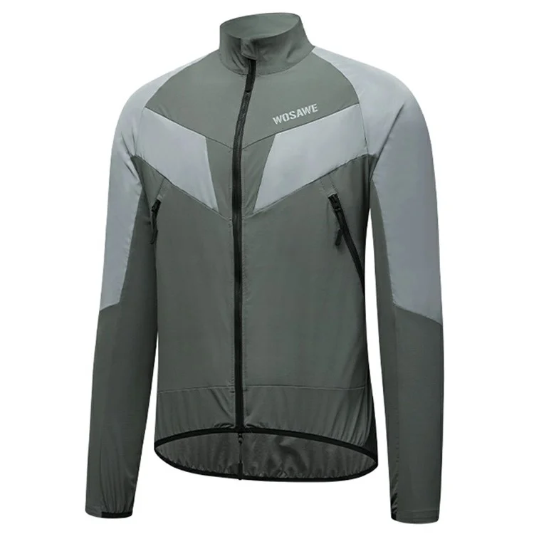 WOSAWE Spring Summer Cycling Jacket Bike Windproof Water Resistant Reflective Climbing Night Running Jacket, Asian 4XL / EU 3XL - Green