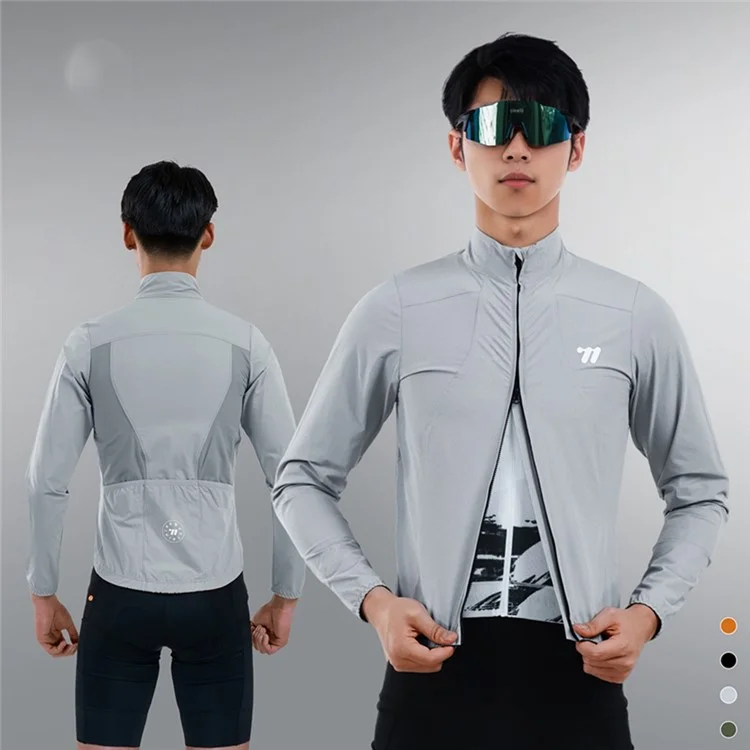 WEST BIKING YP0202341 Winddichte Fahrradjacke für Herren - Leicht, für Sommer und Frühling - Grau, Größe S
