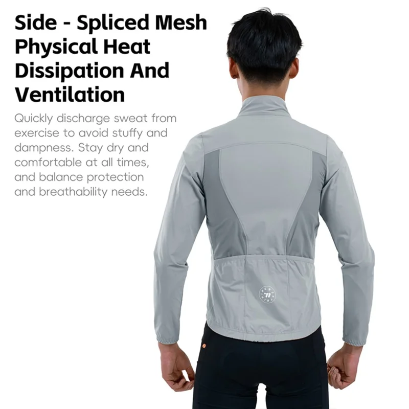 WEST BIKING YP0202341 Mountain Bike Windproof Jacket Summer Spring Lightweight Cycling Jersey Men Top - Grey L