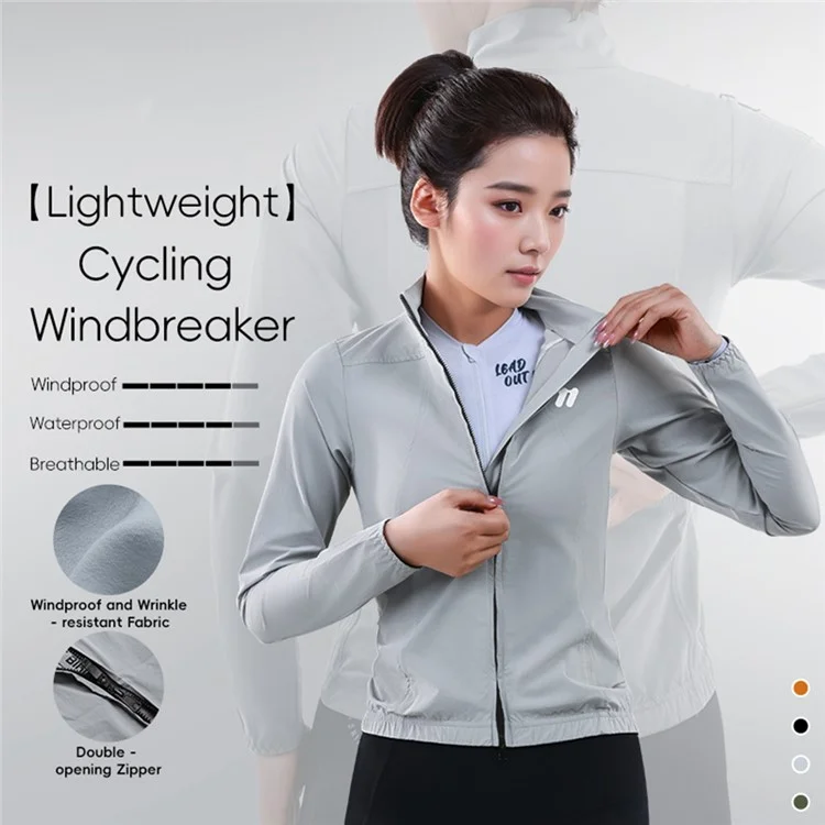 WEST BIKING YP0202341 Mountain Bike Windproof Jacket Summer Spring Lightweight Women Cycling Jersey Top - Grey S