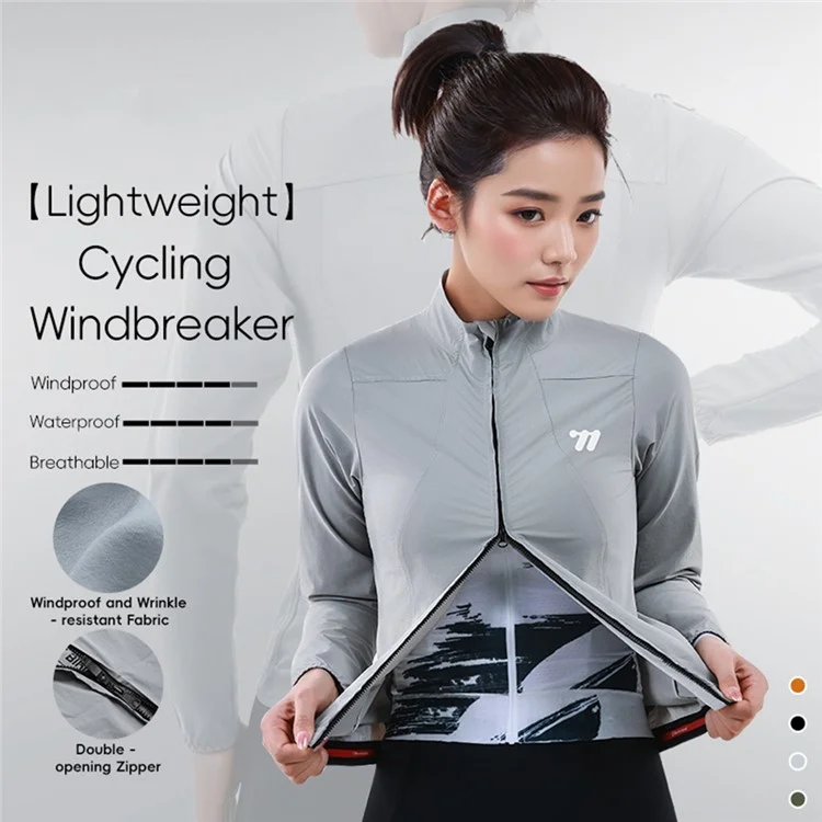 WEST BIKING YP0202341 Mountain Bike Windproof Jacket Summer Spring Lightweight Women Cycling Jersey Top - Grey S