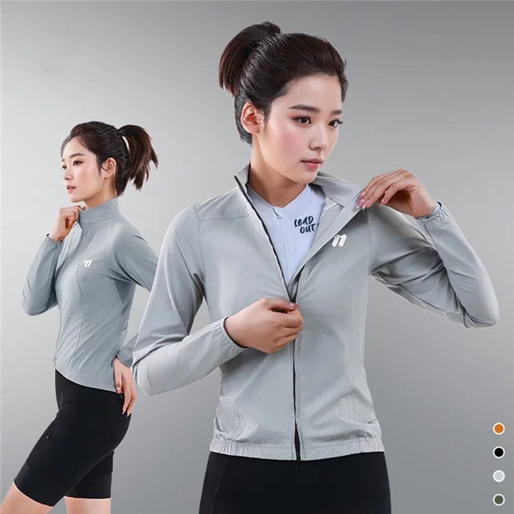 WEST BIKING YP0202341 Mountain Bike Windproof Jacket Summer Spring Lightweight Women Cycling Jersey Top - Grey S