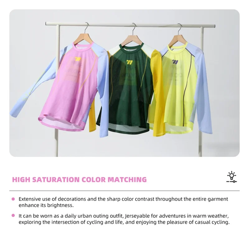 WEST BIKING YP0202342 Maillot de Cyclisme à Manches Longues pour Femmes, Séchage Rapide, Respirant, pour Randonnée, Course et Entraînement, XS / S - Jaune / Vert