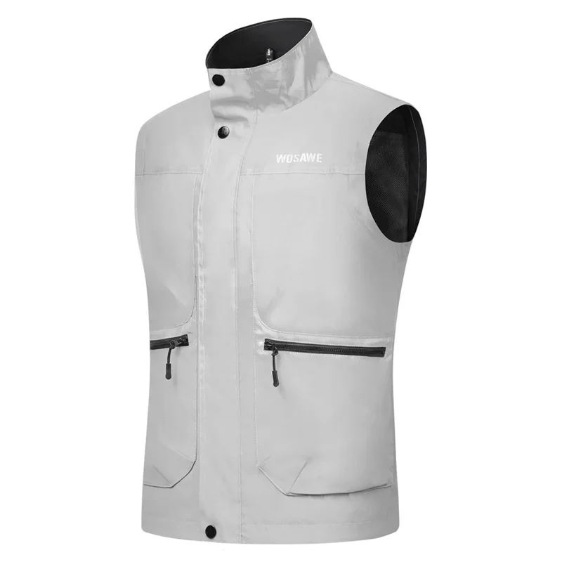 WOSAWE BD260 Safety Reflective Vest for Cycling Running Breathable High Visibility Sleeveless Jacket - Asian M  /  EU S