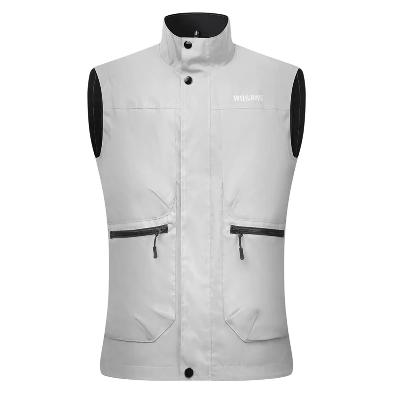 WOSAWE BD260 Safety Reflective Vest for Cycling Running Breathable High Visibility Sleeveless Jacket - Asian M  /  EU S