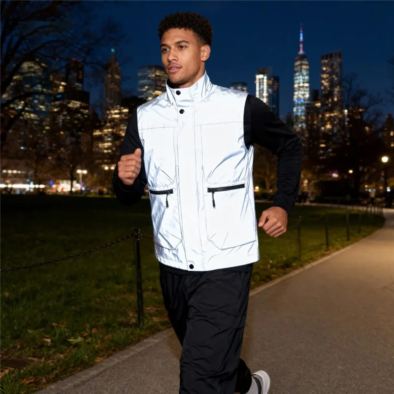 WOSAWE BD260 Safety Reflective Vest for Cycling Running Breathable High Visibility Sleeveless Jacket - Asian M  /  EU S