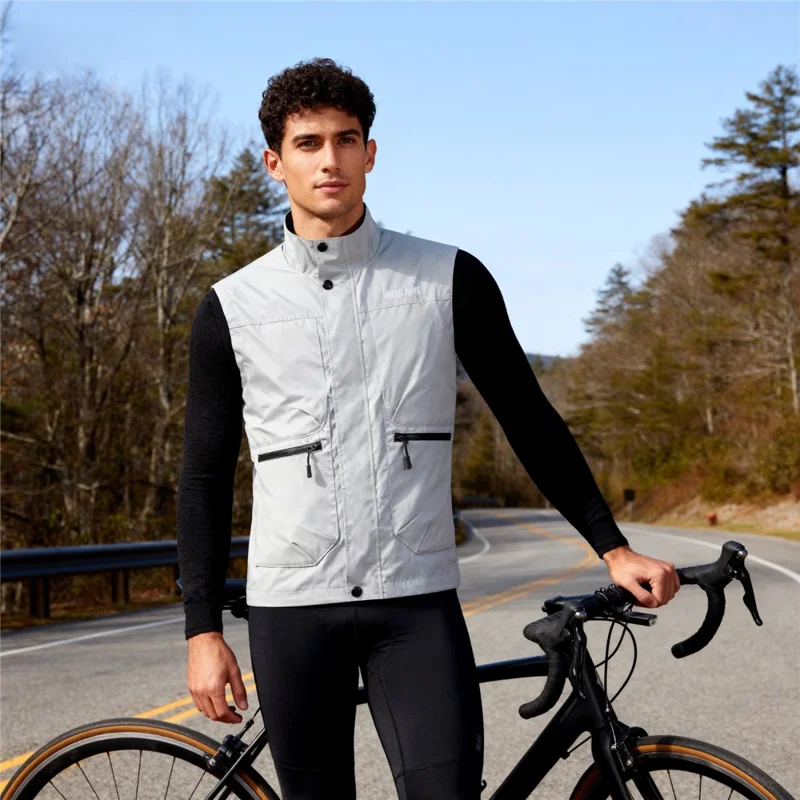 WOSAWE BD260 Safety Reflective Vest for Cycling Running Breathable High Visibility Sleeveless Jacket - Asian M  /  EU S